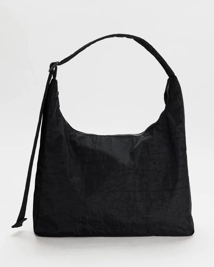 Nylon Shoulder Bag- Black