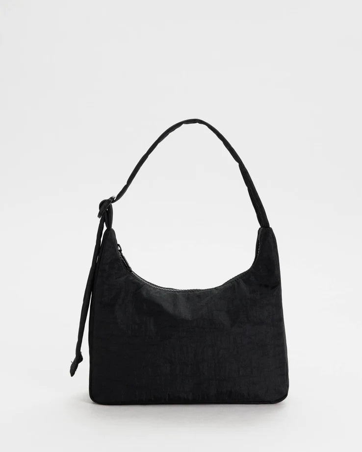Mini Nylon Shoulder Bag- Black