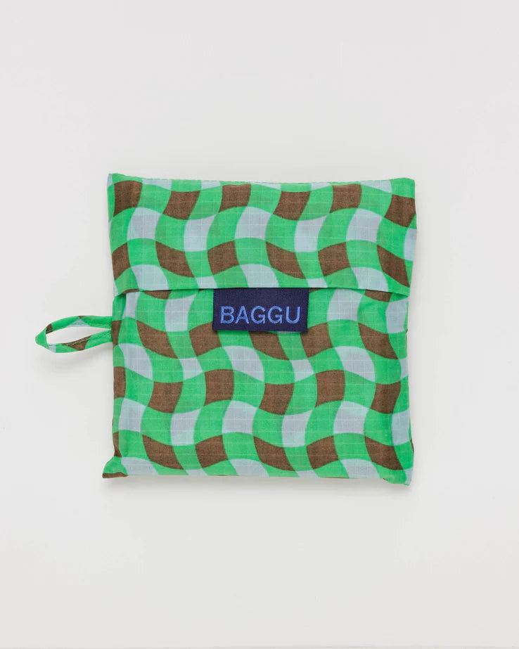Standard Baggu-Wavy Gingham Green